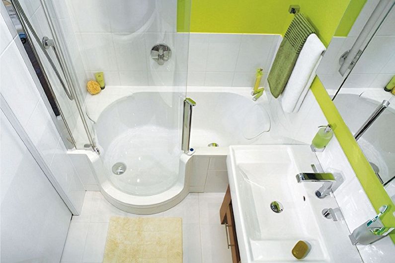 Interior design of a small bathroom - photo