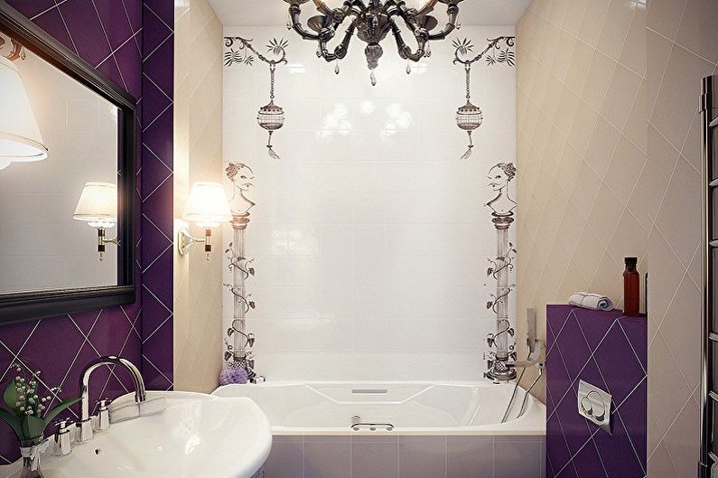 Interior design of a small bathroom - photo