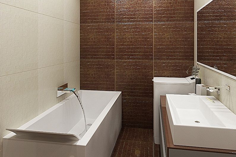 Interior design of a small bathroom - photo