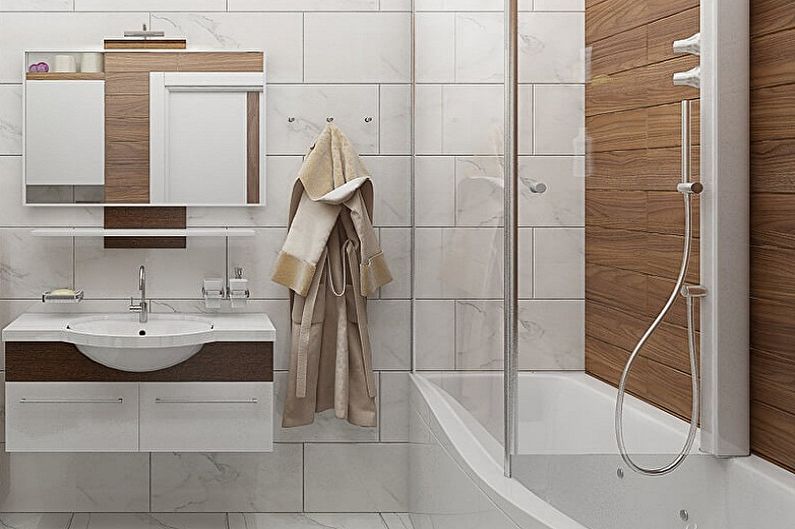 Interior design of a small bathroom - photo