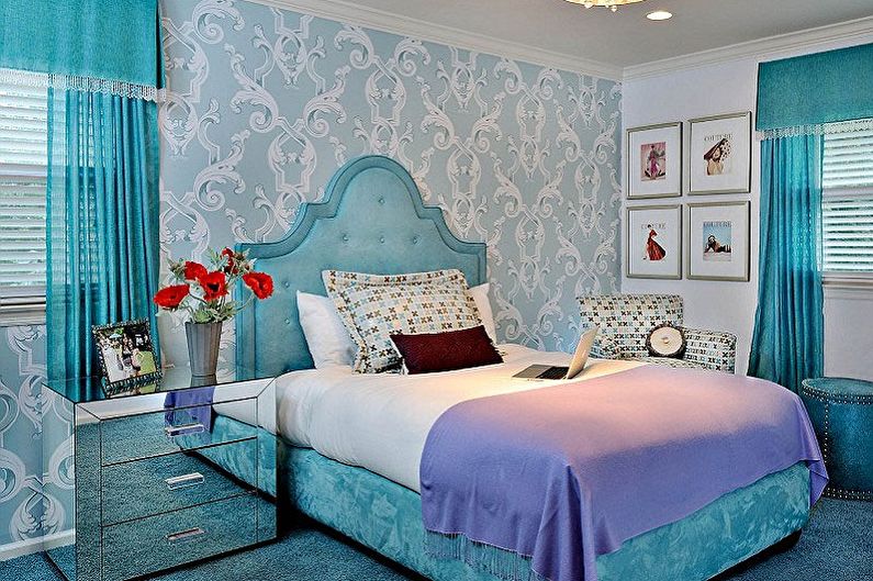 Blue wallpaper for the bedroom - Color of wallpaper for the bedroom