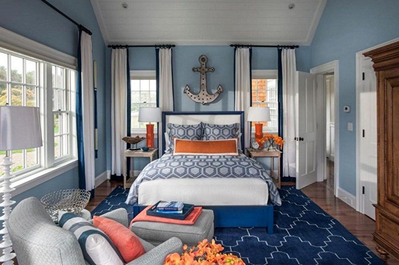 Blue wallpaper for the bedroom - Color of wallpaper for the bedroom