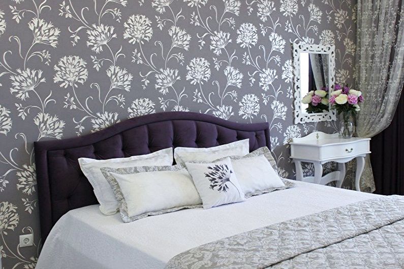 Gray wallpaper for the bedroom - Color wallpaper for the bedroom