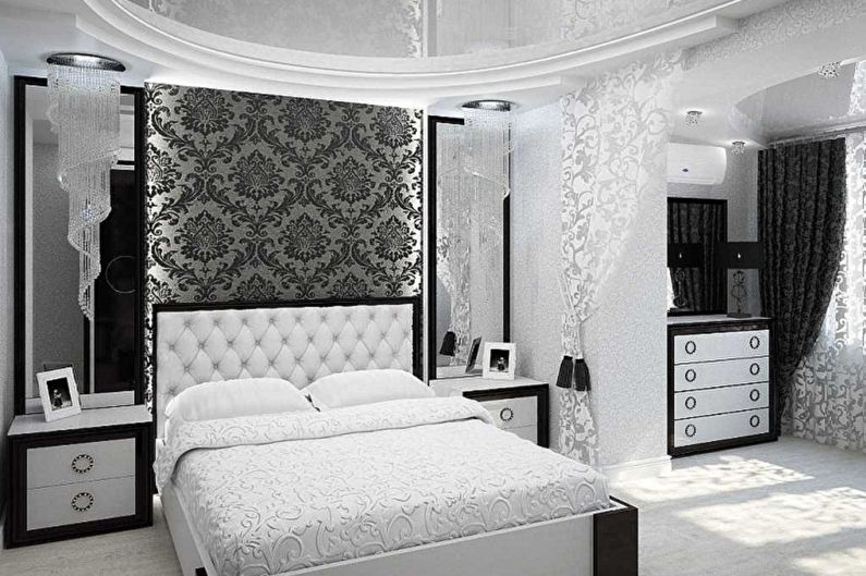 Color wallpaper for the bedroom - photos and ideas