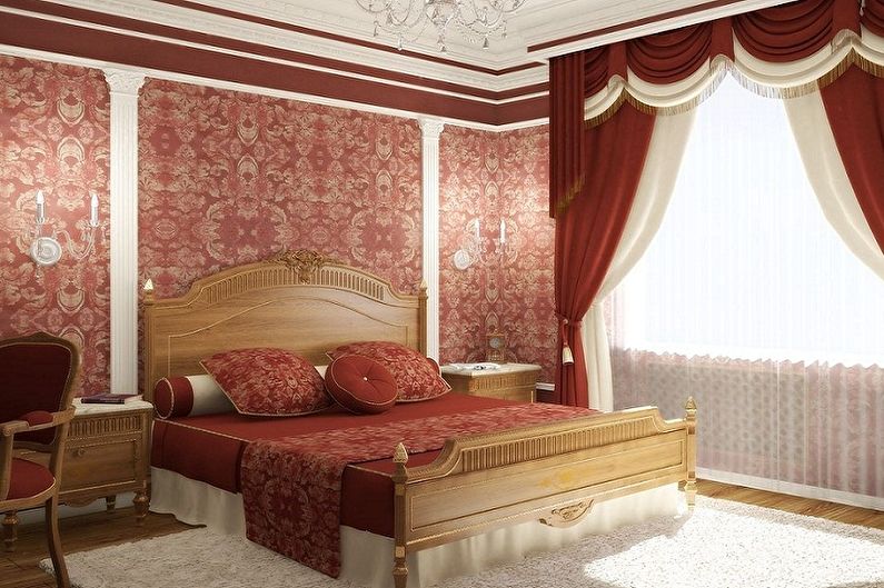 Color wallpaper for the bedroom - photos and ideas