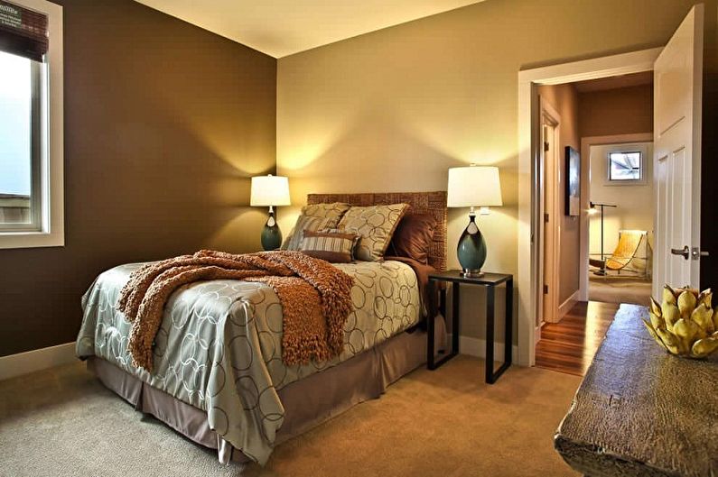 Color wallpaper for the bedroom - photos and ideas
