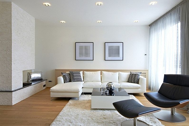 White Wallpaper for the living room - Color of wallpaper for the living room
