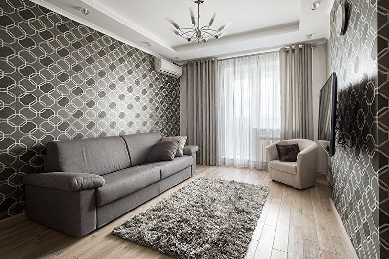 Gray wallpaper for the living room - Color wallpaper for the living room