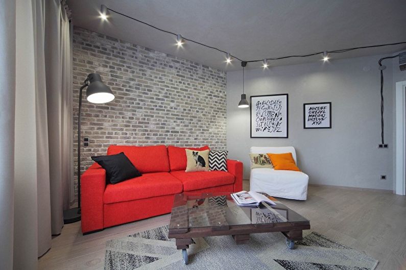 Color wallpaper for the living room - photos and ideas