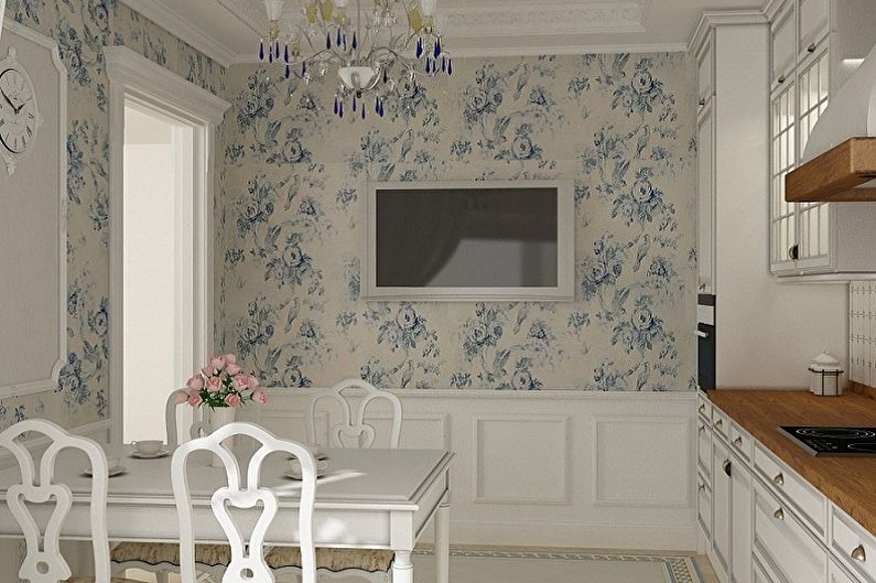 Blue Kitchen Wallpaper - Wallpaper Color for the Kitchen