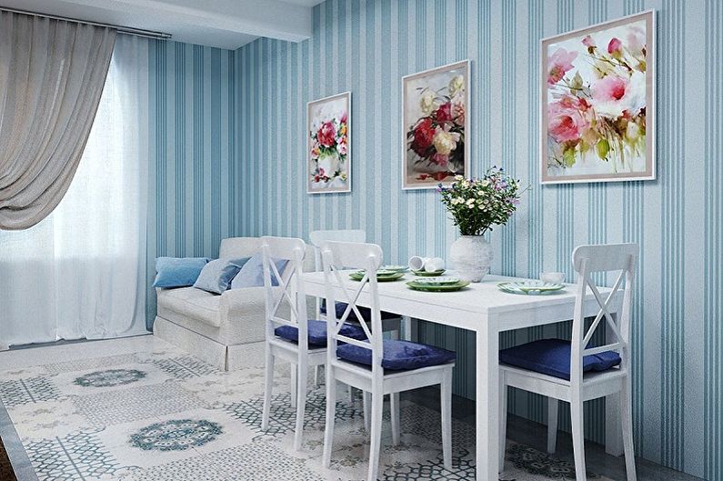 Blue Kitchen Wallpaper - Wallpaper Color for the Kitchen
