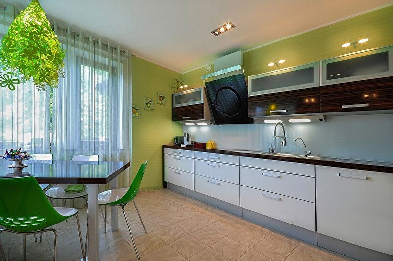 Green wallpaper for the kitchen - Color wallpaper for the kitchen