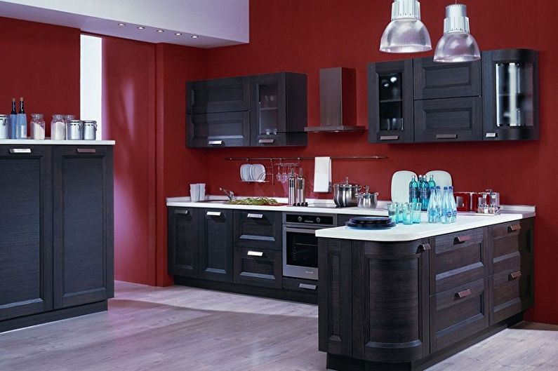 Red wallpaper for the kitchen - Color wallpaper for the kitchen