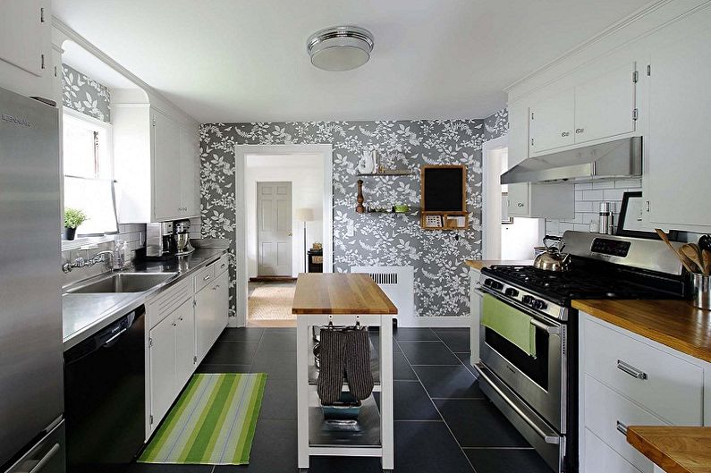 Gray wallpaper for the kitchen - Color of wallpaper for the kitchen