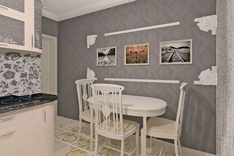 Color wallpaper for the kitchen - photos and ideas
