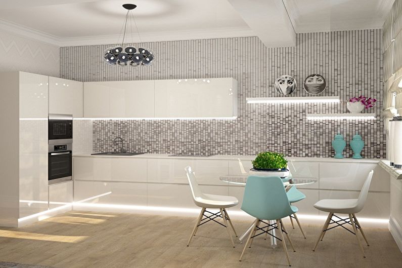 Mosaic kitchen apron design ideas - Ceramics in apron design