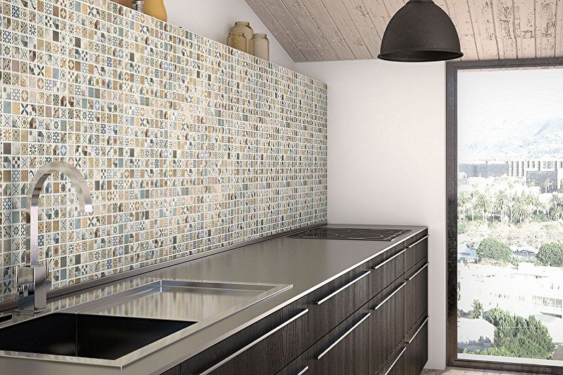 Mosaic kitchen apron design ideas - Ceramics in apron design
