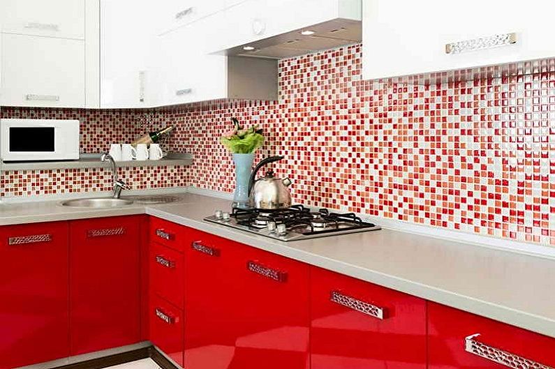 Mosaic kitchen apron - photo