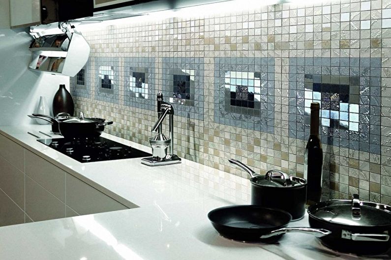 Mosaic kitchen apron - photo