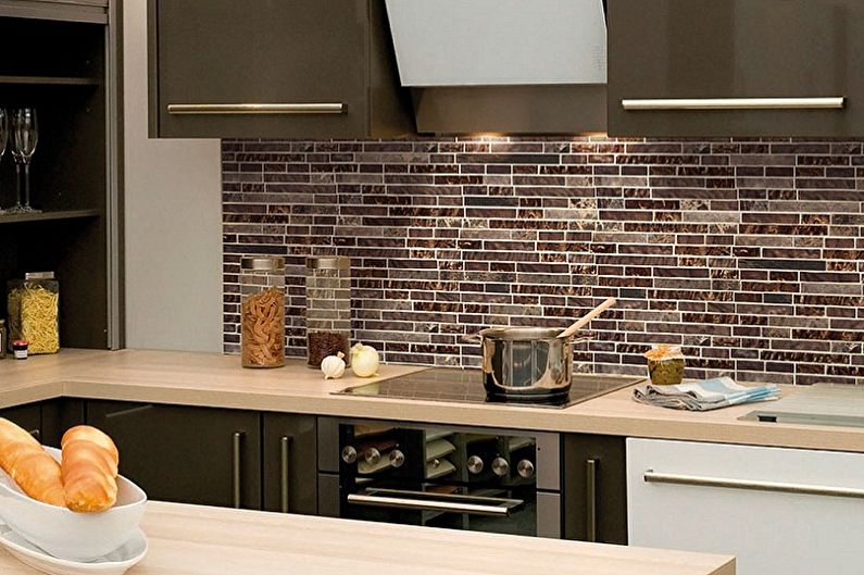 Mosaic kitchen apron - photo