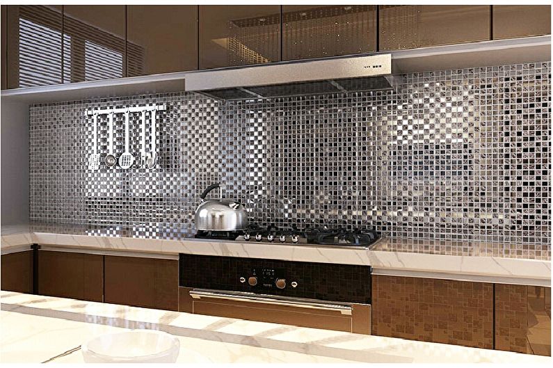 Mosaic kitchen apron - photo