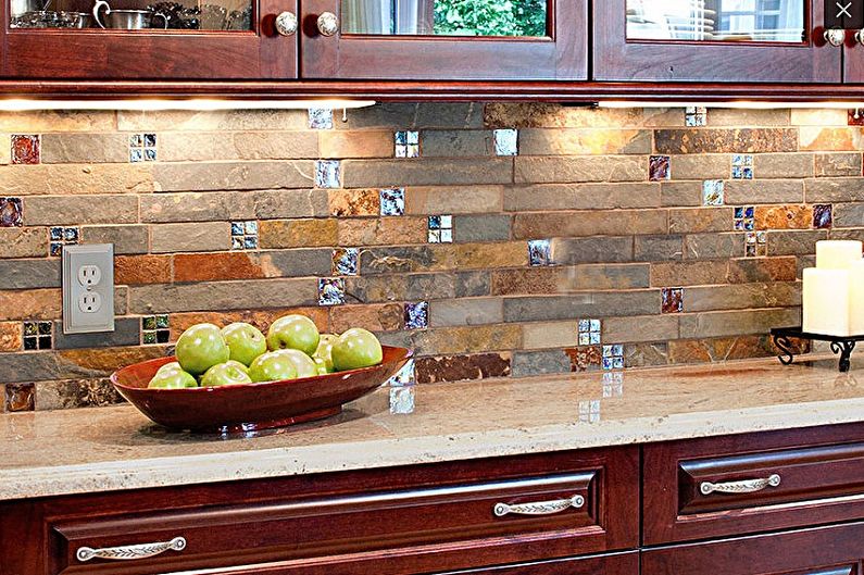 Mosaic kitchen apron - photo