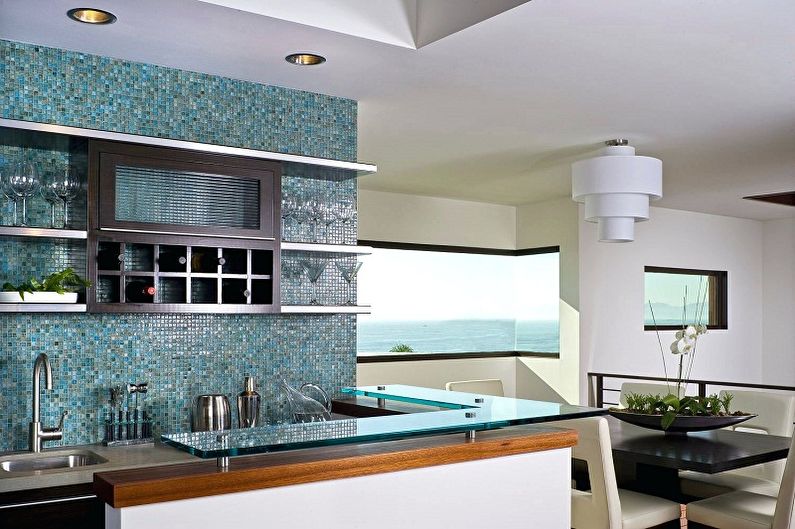 Mosaic kitchen apron - photo