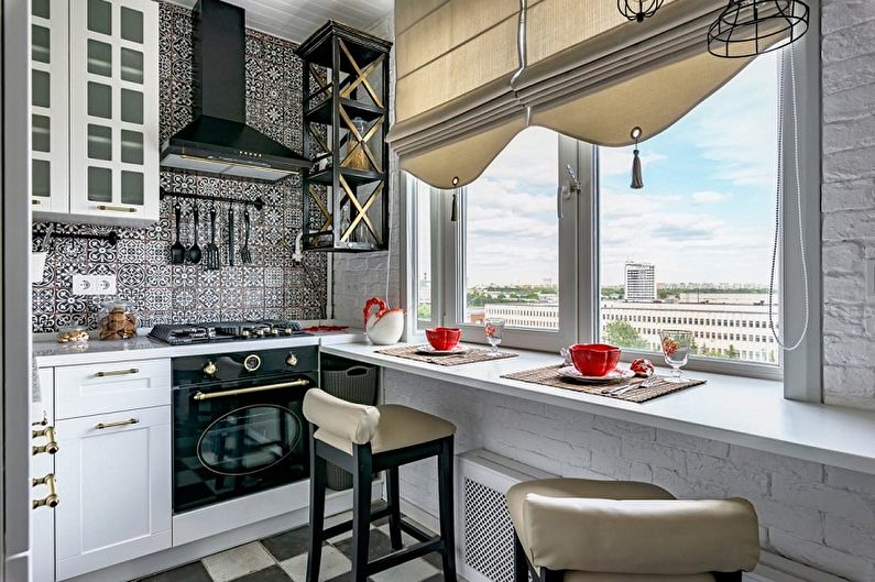 Kitchen design 4 sq.m. - Furniture