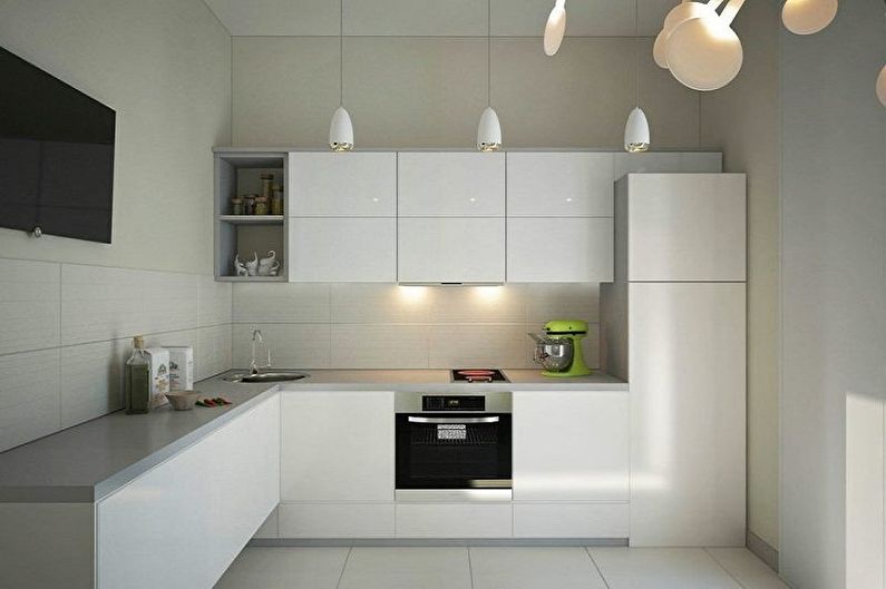 Kitchen 4 sq.m. in the style of minimalism - Interior Design