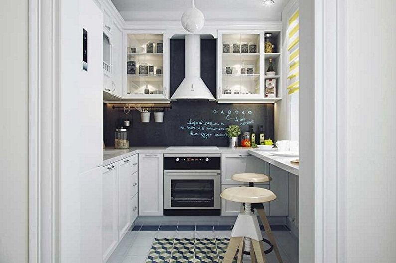 Kitchen interior design 4 sq.m. - Photo