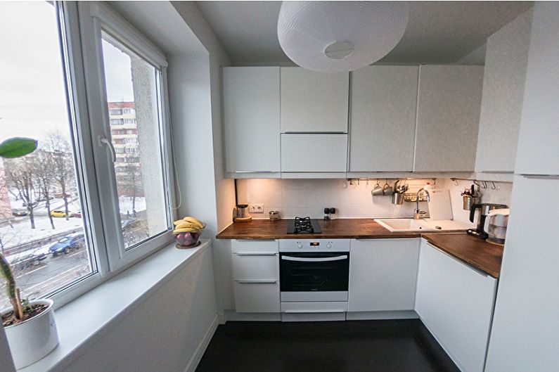 Kitchen interior design 4 sq.m. - Photo