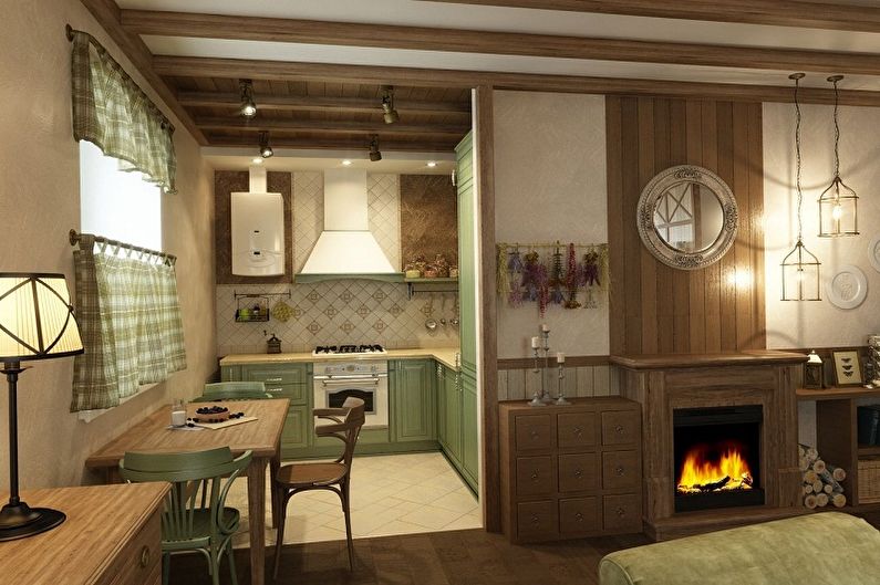 Kitchen interior design 4 sq.m. - Photo
