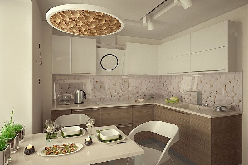 Kitchen interior design 4 sq.m. - Photo