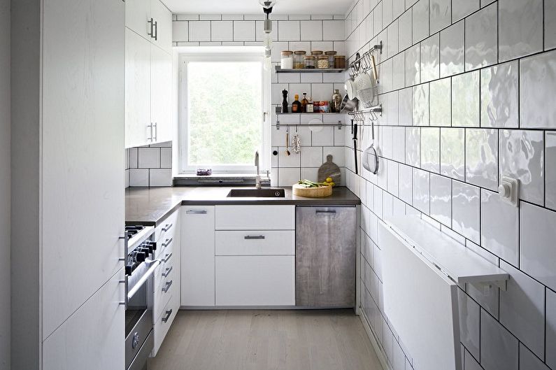 Kitchen interior design 4 sq.m. - Photo