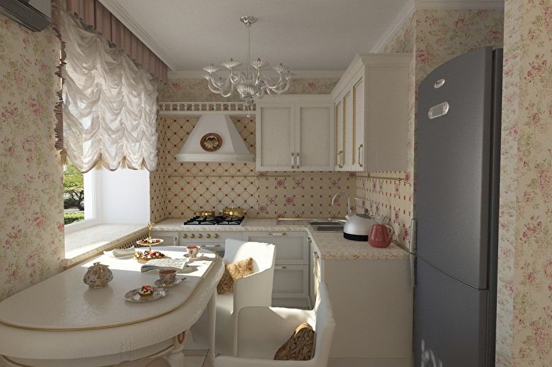 Kitchen interior design 4 sq.m. - Photo
