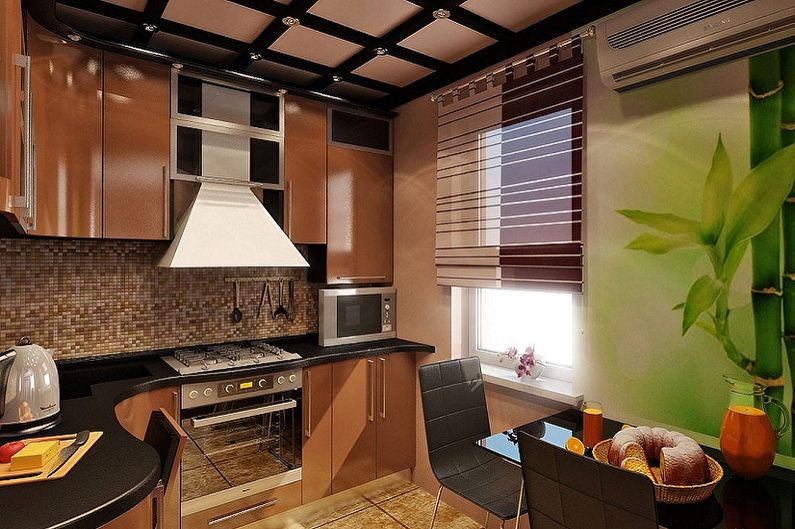 Japanese Style Brown Kitchen - Interior Design
