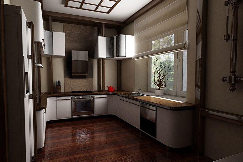Japanese-style kitchen interior design - photo