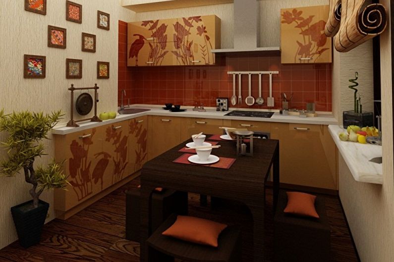 Japanese-style kitchen interior design - photo