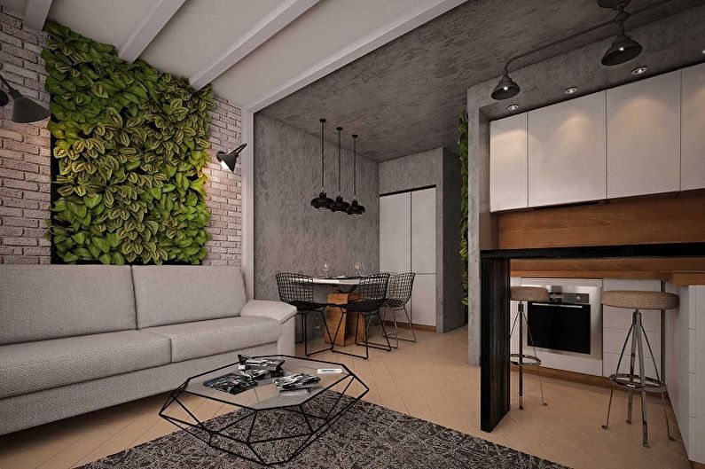 Loft Style Kitchen Design - Wall Decoration