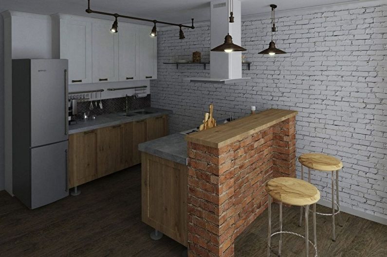Loft Style Kitchen Design - Furniture