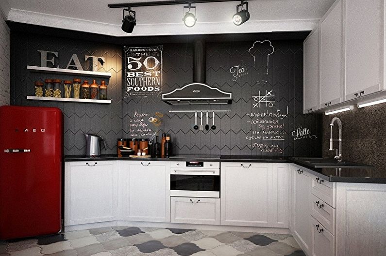 Interior design kitchen in the loft style - photo