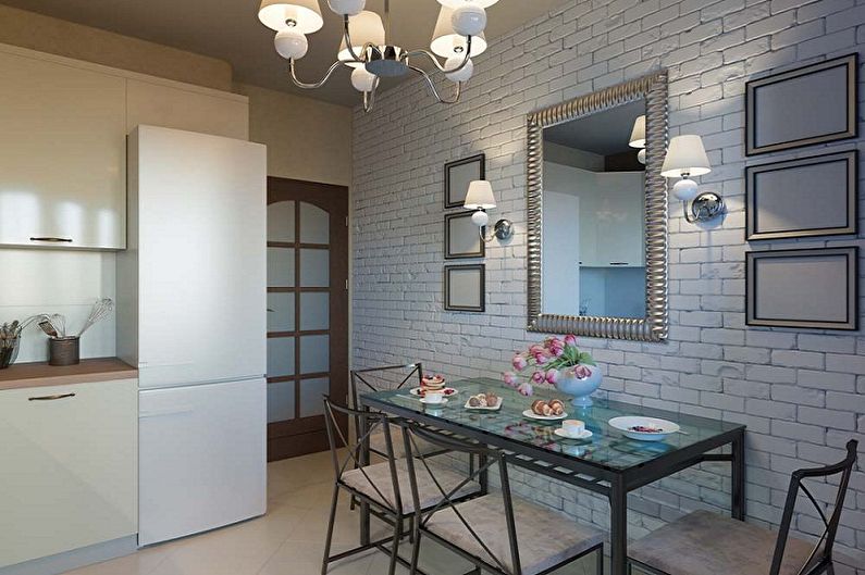 Interior design kitchen in the loft style - photo