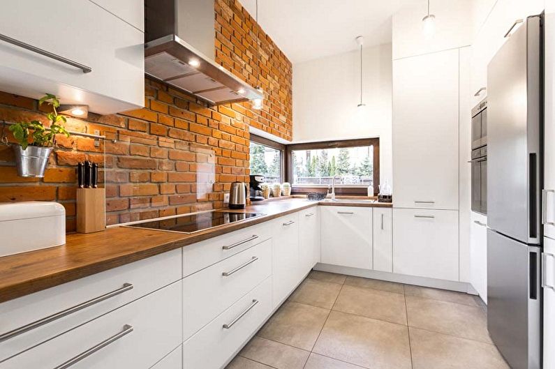 Interior design kitchen in the loft style - photo