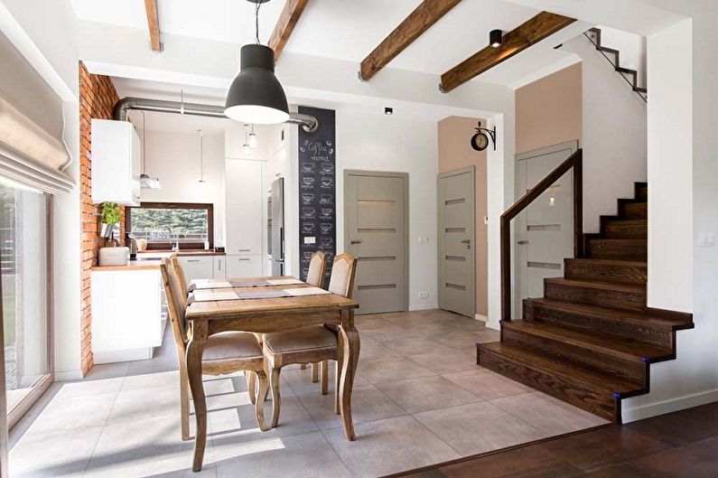 Interior design kitchen in the loft style - photo