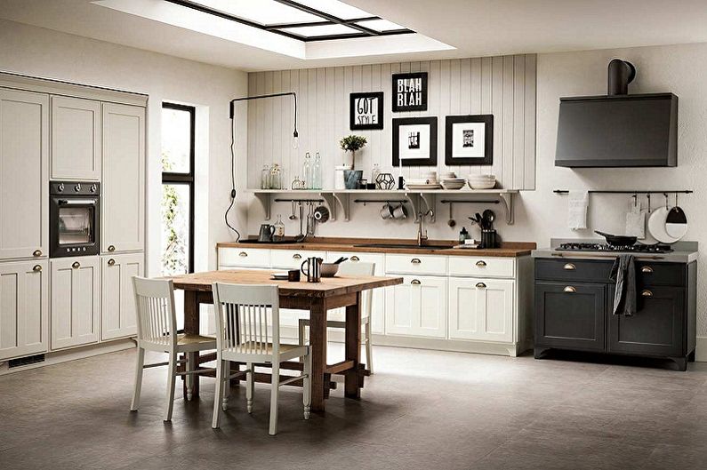 Interior design kitchen in the loft style - photo