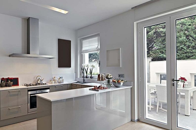 Minimalism gray kitchen - Interior Design