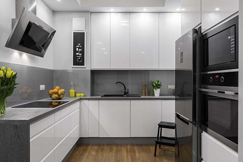 Minimalism gray kitchen - Interior Design