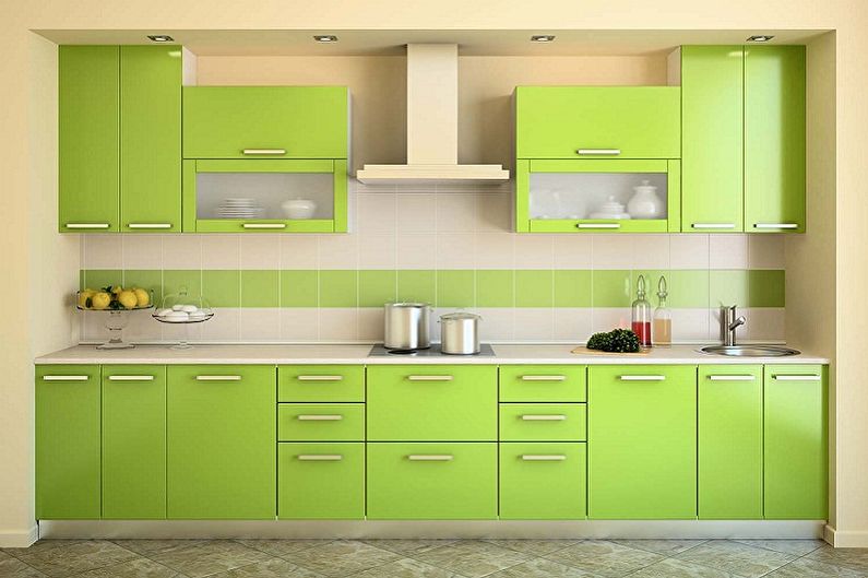 Minimalism green kitchen - Interior Design