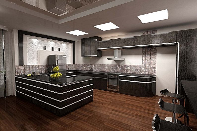 Minimalism black kitchen - Interior Design