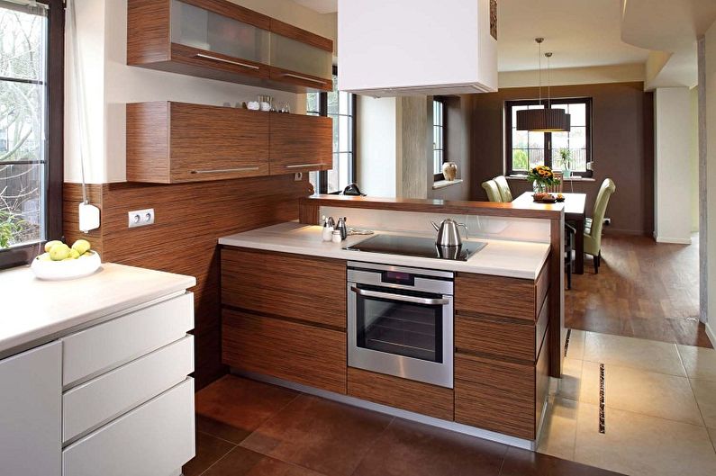 Interior design kitchen in the style of minimalism - photo